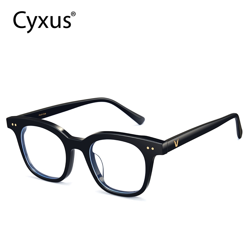 Cyxus แว่นกรองแสงสีฟ้า กรอบแว่นตา ผู้ชาย ผู้หญิง แว่นวินเทจ แว่นบลูบล็อค 8343