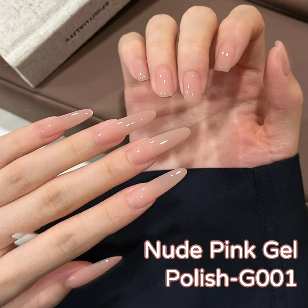 XEIJAYI 15ml Clear Nude Pink Gel Nail Polish ให้ความเงางามยาวนาน เหมาะสำหรับใช้ในชีวิตประจำวัน - รูปที่ 3