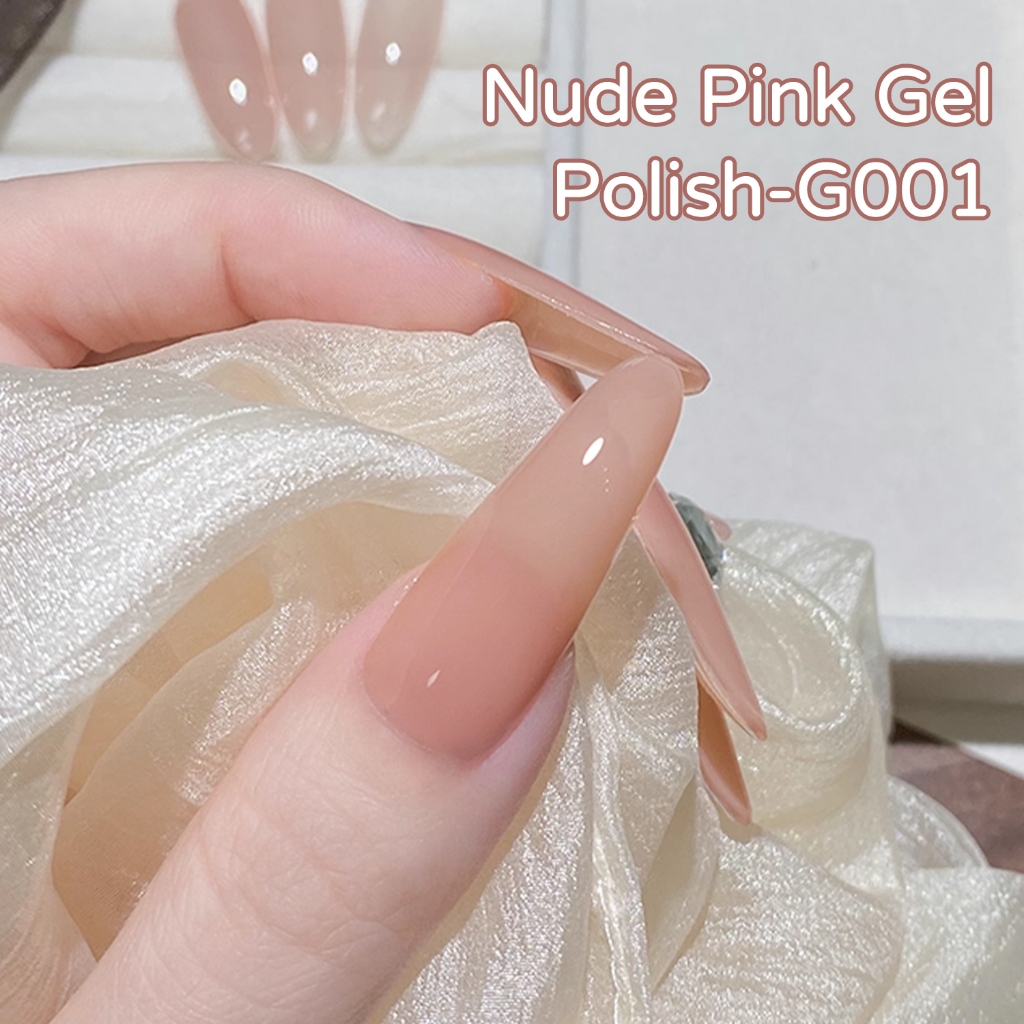 XEIJAYI 15ml Clear Nude Pink Gel Nail Polish ให้ความเงางามยาวนาน เหมาะสำหรับใช้ในชีวิตประจำวัน - รูปที่ 4
