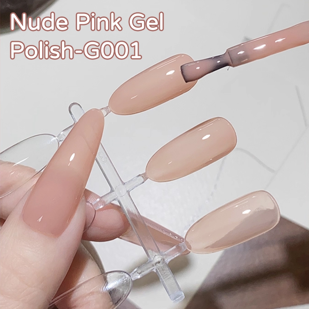 XEIJAYI 15ml Clear Nude Pink Gel Nail Polish ให้ความเงางามยาวนาน เหมาะสำหรับใช้ในชีวิตประจำวัน - รูปที่ 2