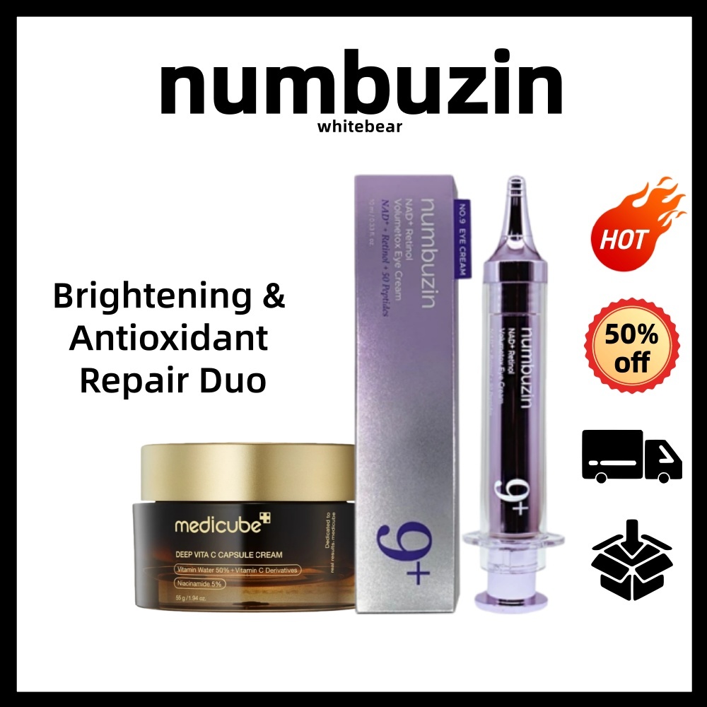 3.15 [Numbuzin] ผลิตภัณฑ์ใหม่ที่ 9 -NMN retinol eye cream 10 ml & Deep Vita C Capsule Cream 55g | เม