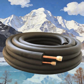 ท่อเชื่อมต่อทองแดง-อลูมิเนียมแรงดันสูง สําหรับเครื่องปรับอากาศ R410A/R32 ขนาด 1P (1/4+3/8), 1.5P/2P (1/4+1/2), 3P (1/4+5/8/3/8+5/8) ความยาว 3-6 ม.