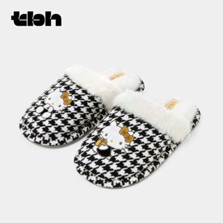 [Aria] รองเท้าแตะปักผ้าขนสัตว์ Hello Kitty เหมาะสำหรับทั้งภา…