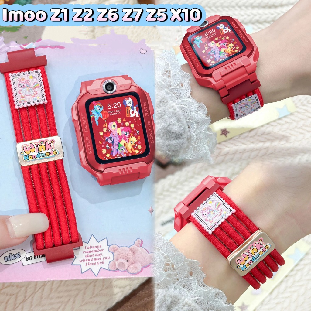 [Ready Stock] Braided Rainbow Pony Magnetic Strap Imoo Z1 Z2 Z6 Z7 Z3 Z5 imoo x10 Magnetic Strap Imo