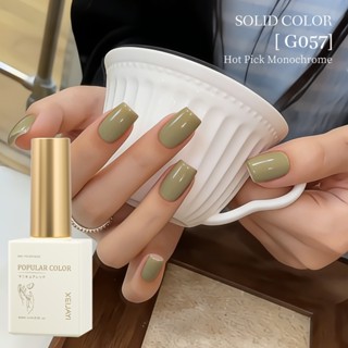 XEIJAYI 15ml สีเทา-เขียวเจลยาทาเล็บ Long-Lasting Gloss เหมาะ…