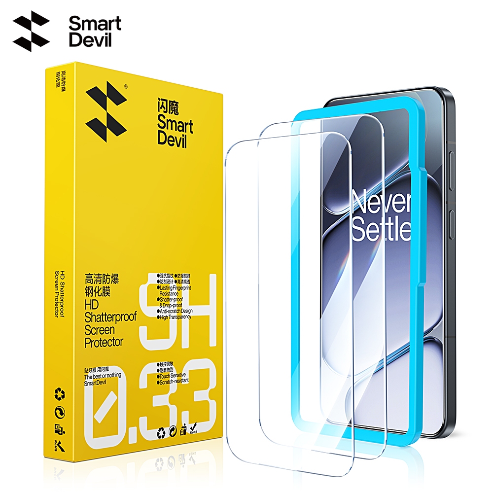 SmartDevil HD กระจกนิรภัยป้องกันการระเบิดสําหรับ OnePlus Ace 6/6T Strong Anti-Fingerprint ระเบิด Drop-Resistant HD ความโปร่งใสสูง