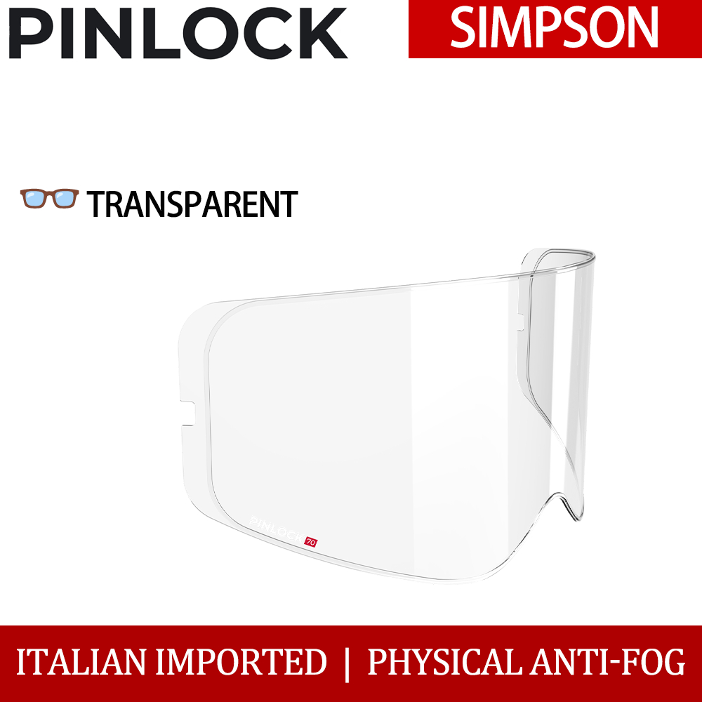อุปกรณ์เสริมหมวกกันน็อค Simpson Pinlock เลนส์ป้องกันหมอกใสสําหรับDarksome,Speed ; Ghost,Venom,Mod ; 