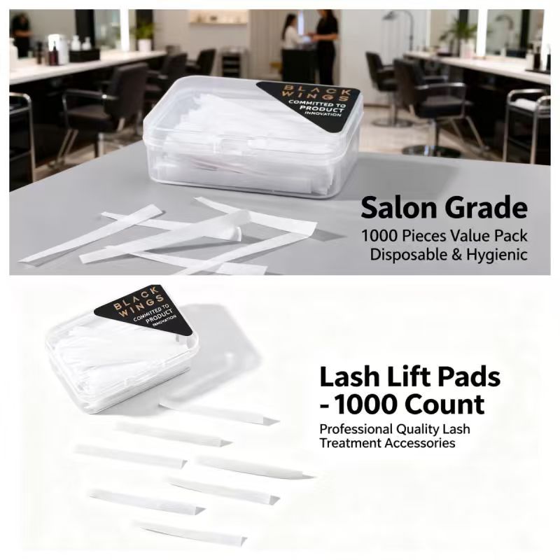 ปะเก็นกระดาษซิลิโคน สีดํา สําหรับดัดขนตา