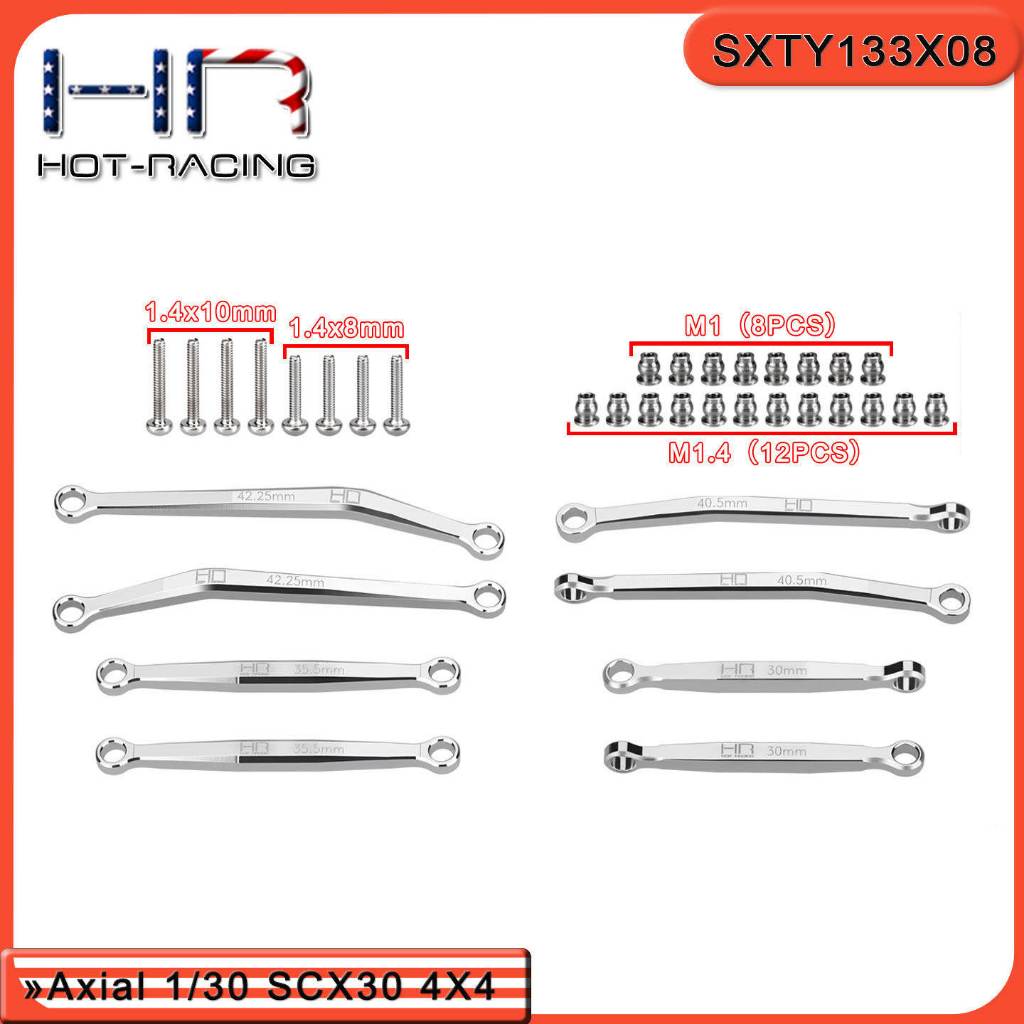 HR RACING อะไหล่ Link ชุดสําหรับ Axial SCX30 1/30 Micro RC รุ่นรถ Crawler อัพเกรดอุปกรณ์เสริม