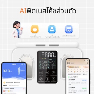 Arboleaf เครื่องชั่งน้ำหนักอัจฉริยะ Body Composition Scale 8 อิเล็กโทรด เครื่องวัดองค์ประกอบร่างกาย 50 พารามิเตอร์ รุ่น CS10E