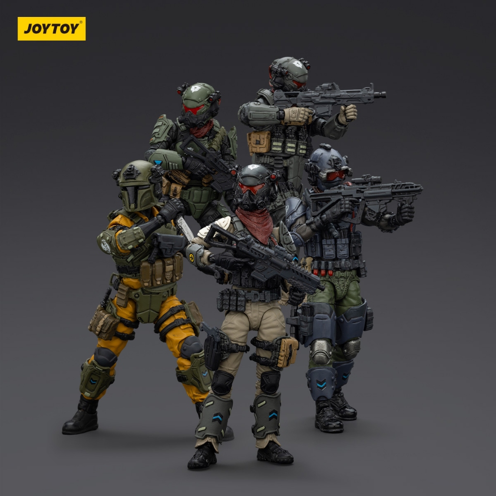 HIPLAY JOYTOY Stellar Scar Assault Team Gravelgold&Darksilicon&Titanite&Firesulfur&Ghostmananase 1/18 รูป