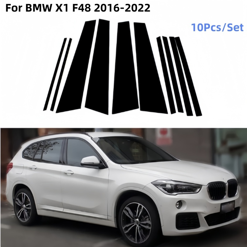 6 ชิ้น/เซ็ต BMW X1 E80 E84 F48 F49 U11 แถบตกแต่งหน้าต่างสีดําสดใสคอลัมน์ศูนย์ป้ายตกแต่ง