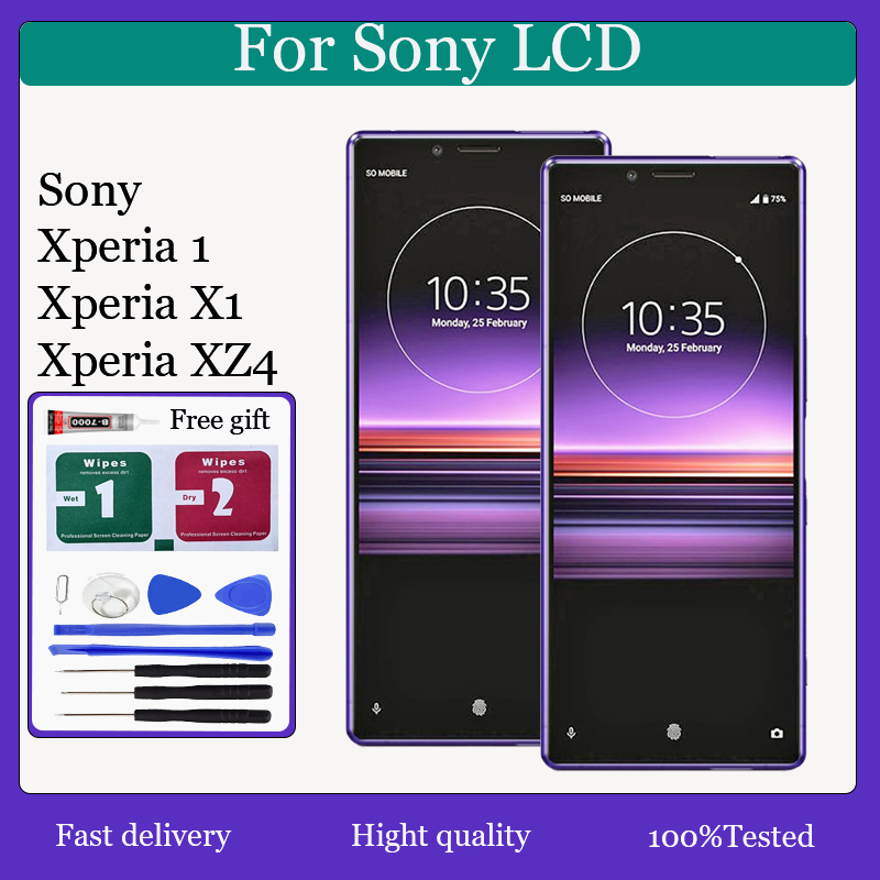Original สําหรับ Sony Xperia 1 J8110 J8170 J9110 J9150 Sony Xperia X1 XZ4 LCD Touch Screen Digitizer