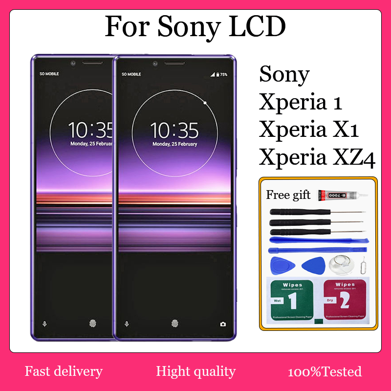 Original สําหรับ Sony Xperia 1 J8110 J8170 J9110 J9150 Sony Xperia X1 XZ4 LCD Touch Screen Digitizer