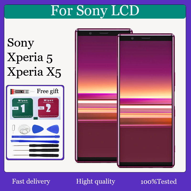 Original สําหรับ Sony Xperia 5 X5 J8210 J8270 J9210 SOV41 SO-01M จอแสดงผล LCD Touch Screen Digitizer