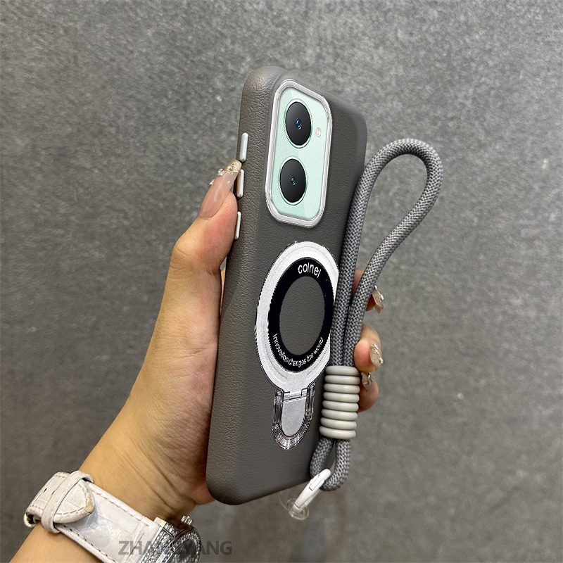 สําหรับ vivo Y36 4G Y36 5G Y27 5G Y03 Y27 4G ขั้นสูงใหม่หนังวัสดุเคสโทรศัพท์ความงามที่วางโทรศัพท์ออก