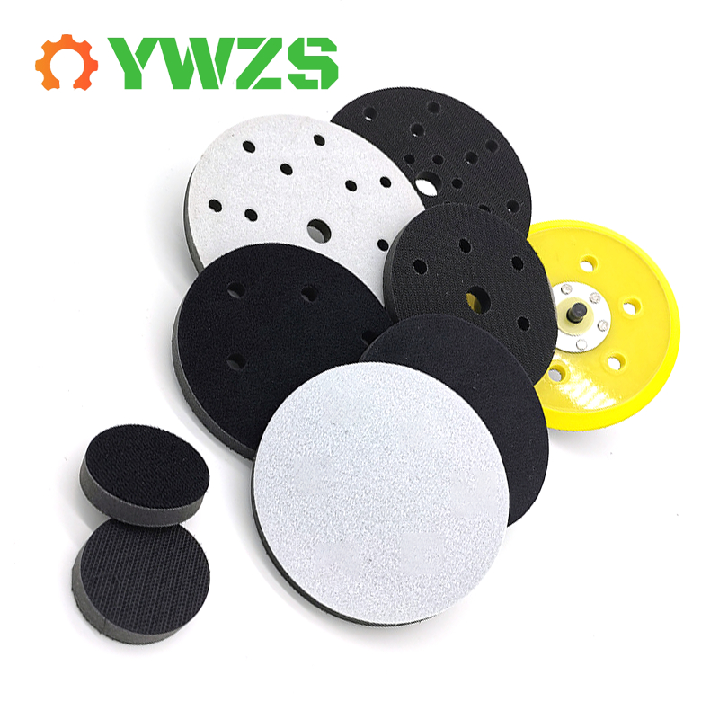 1" 2 3 4 5 6 นิ้ว 125 มม.150 มม.ฟองน้ํานุ่มแผ่นอินเทอร์เฟซแผ่นขัด Flocked Backing Disc Hook Loop Orbital ขัดทรายจานกระดาษทรายขัดบัฟเฟอร์เบาะ