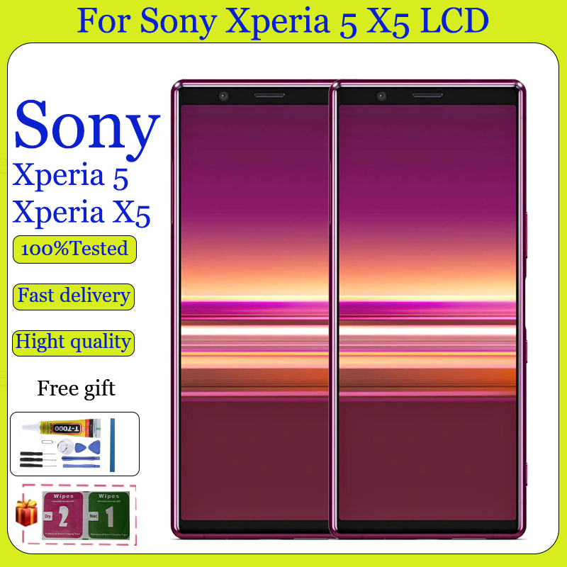 Original สําหรับ Sony Xperia 5 X5 J8210 J8270 J9210 SOV41 SO-01M จอแสดงผล LCD Touch Screen Digitizer