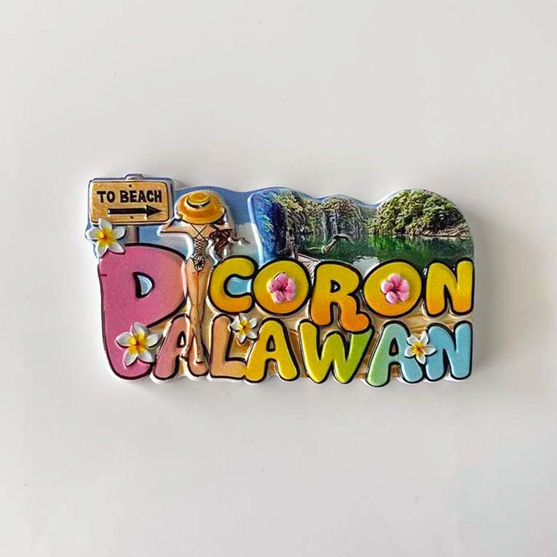 ของที่ระลึกท่องเที่ยวฟิลิปปินส์ - Boracay Colon Island scenic แม่เหล็กติดตู้เย็นสามมิติสําหรับตกแต่ง