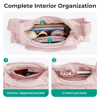 BAGSMART กระเป๋าสะพายสําหรับผู้หญิง Small Puffer Crossbody Bag กระเป๋าถือ Hobo น้ําหนักเบา กระเป๋าอ้วน