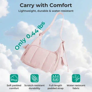 BAGSMART กระเป๋าสะพายสําหรับผู้หญิง Small Puffer Crossbody Bag กระเป๋าถือ Hobo น้ําหนักเบา กระเป๋าอ้วน