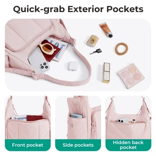 BAGSMART กระเป๋าสะพายสําหรับผู้หญิง Small Puffer Crossbody Bag กระเป๋าถือ Hobo น้ําหนักเบา กระเป๋าอ้วน