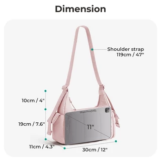 BAGSMART กระเป๋าสะพายสําหรับผู้หญิง Small Puffer Crossbody Bag กระเป๋าถือ Hobo น้ําหนักเบา กระเป๋าอ้วน