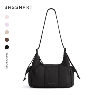 BAGSMART กระเป๋าสะพายสําหรับผู้หญิง Small Puffer Crossbody Bag กระเป๋าถือ Hobo น้ําหนักเบา กระเป๋าอ้วน