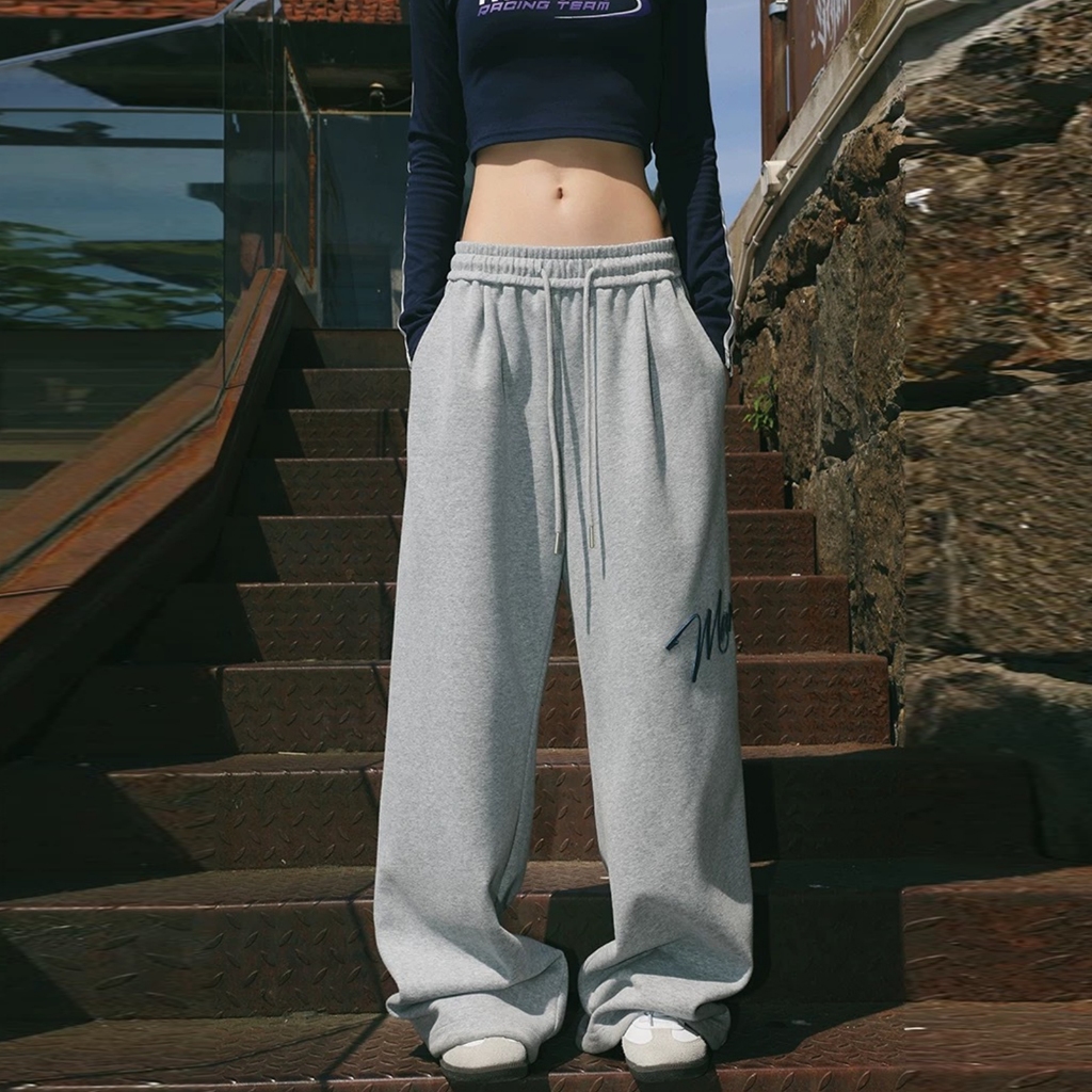 CoolChgกางเกงวอร์มขายาวลําลอง เอวยางยืด ทรงหลวม ขนาดใหญ่ แฟชั่นสําหรับผู้ชาย ไซซ์ M - 3XL คู่รักรุ่นเดียวกัน - รูปที่ 4