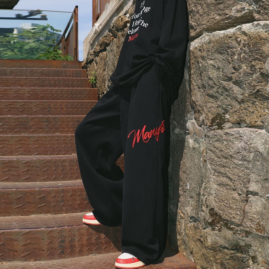 CoolChgกางเกงวอร์มขายาวลําลอง เอวยางยืด ทรงหลวม ขนาดใหญ่ แฟชั่นสําหรับผู้ชาย ไซซ์ M - 3XL คู่รักรุ่นเดียวกัน - รูปที่ 6