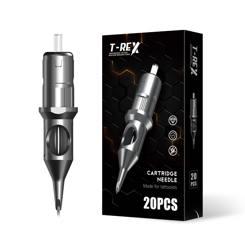 T-Rex 20 ชิ้นอุปกรณ์สัก RL RS RM M1 ตลับหมึกสักปลอดเชื้อแบบใช้แล้วทิ้งสําหรับ LOS Grip เครื่อง