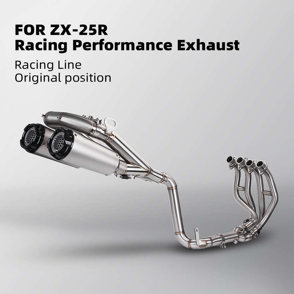 Slip On Exhaust สําหรับ Ninja ZX25R ZX-25R เต็มระบบท่อไอเสียรถจักรยานยนต์ Header Link ท่อท่อไอเสีย