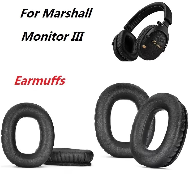 แผ่นรองหูฟังสําหรับ Marshall Monitor III ANC หูฟังทดแทนจอภาพคุณภาพสูง 3 ที่ครอบหู ที่ปิดหูกันหนาวหู cushons