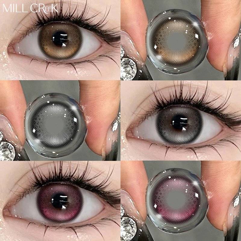 Mill Creek คอนแทคเลนส์สายตาสั้น คอนแทคเลนส์สี ขนาด 14.5MM 2PC ใช้สําหรับหนึ่งปี