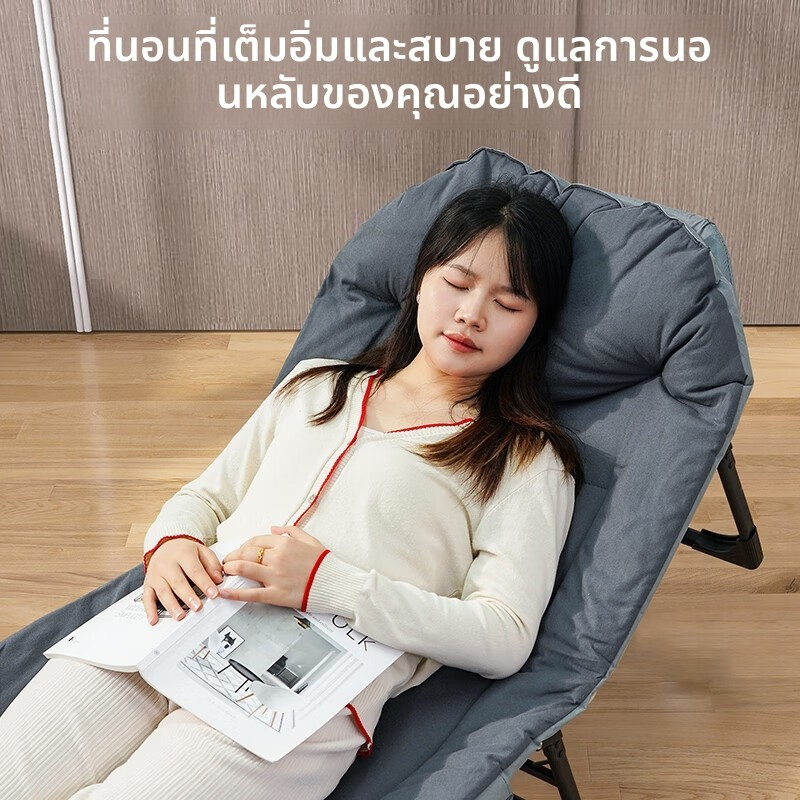 เตียงพับสำหรับพักกลางวัน ออฟฟิศ เตียงนอนสำหรับคนเดียว อุปกรณ์พิเศษพักผ่อน เบาสบายพกพาง่าย เตียงสำหรับคุ้มครองผู้ป่วยในโรงพยาบาล เตียงนอนกลางวันสบายๆ - รูปที่ 3