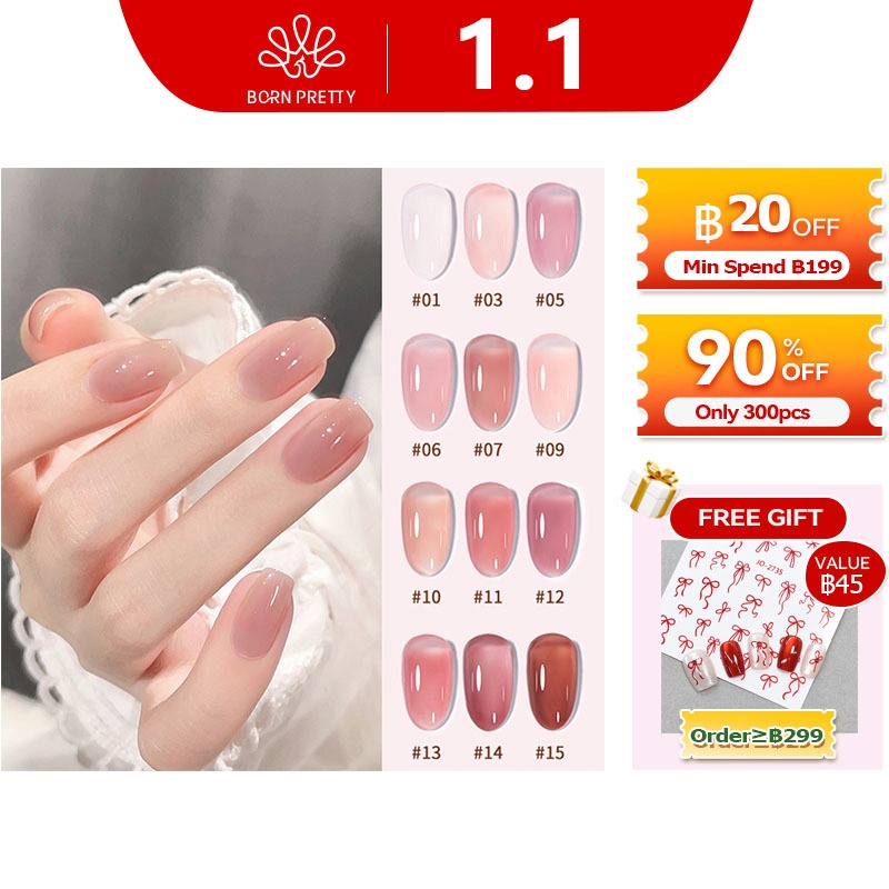 LILYCUTE 7ML Jelly Pink เล็บเจล Polish Vernis กึ่งถาวรเล็บเจลเล็บ LED เจล UV Nail Art ฐาน Top Coat จ