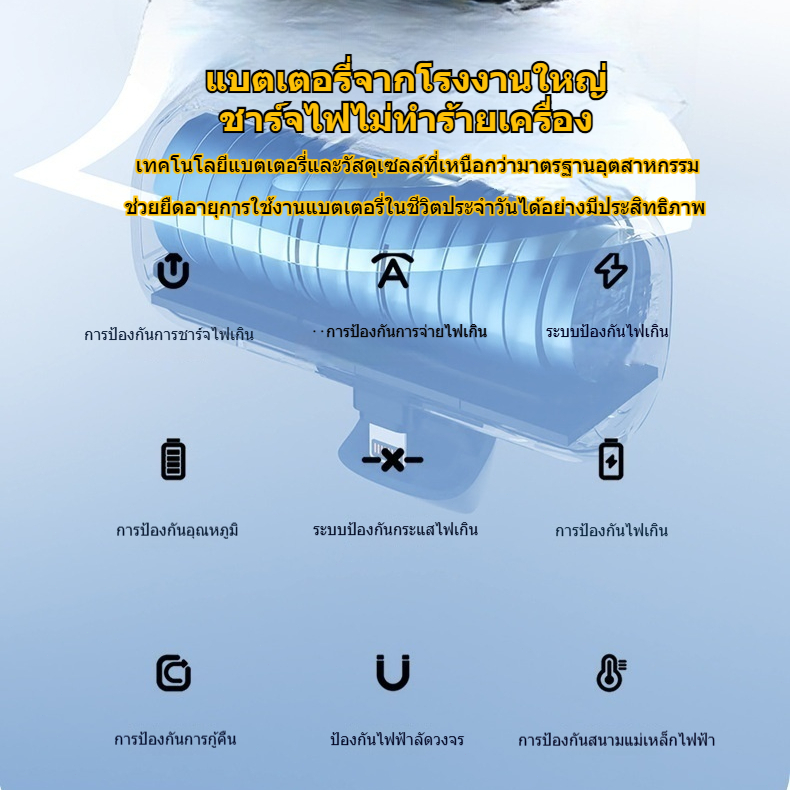 【CCC&TISI】10000mAh Mini Power Bank พาวเวอร์แบงค์  กรัมสายเคเบิล LN ในตัวและปลั๊ก Type-C ไร้สายเคเบิล，PD22.5W - รูปที่ 6