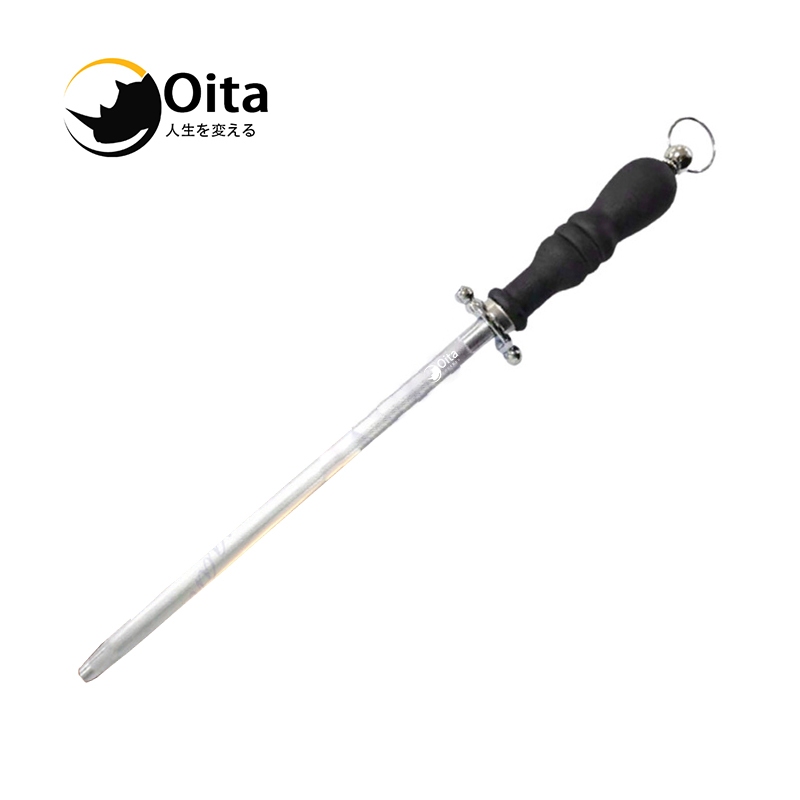 OITA ที่ลับมีด ที่ลับมีดคมๆ แท่งเหล็กลับมีด เหล็กกรีดมีด  (แบบกลม) แท่งลับมีด ยุ่นลับมีด ขนาด 10 นิ้ว