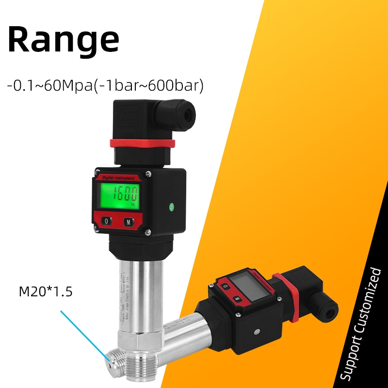 เซ็นเซอร์ความดันสูญญากาศความดันเครื่องส่งสัญญาณ 4-20mA 0-5V 10V RS485 Air Water Liquid น้ํามัน Trans