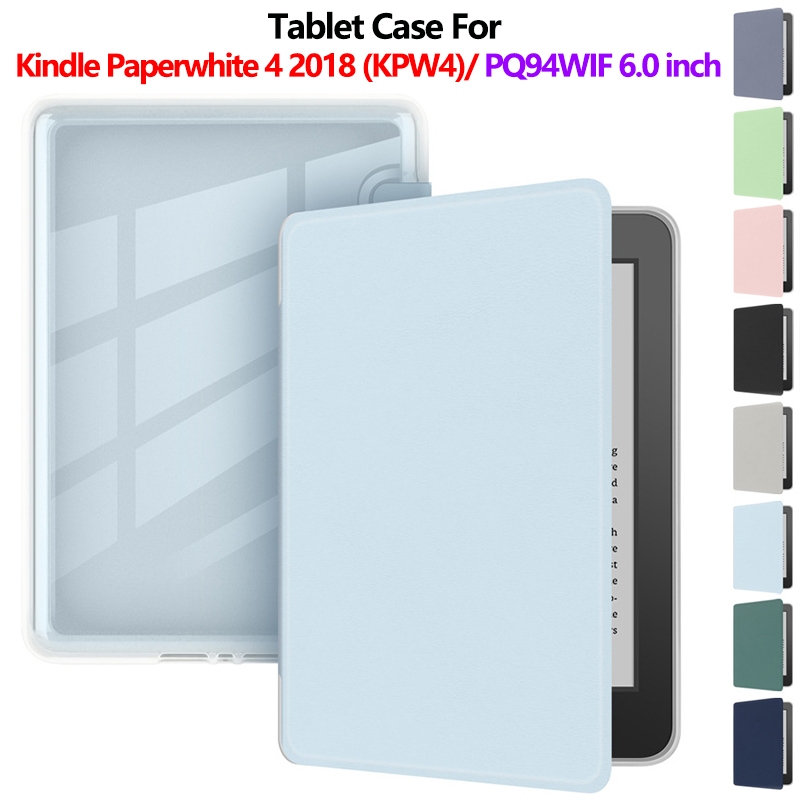 สําหรับ Kindle Paperwhite 4 2018 (KPW4) 6.0 นิ้ว PQ94WIF แฟชั่นสีทึบ EBook สําหรับ kintle paperwhite