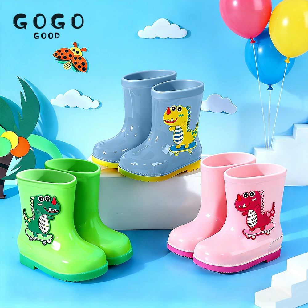 รองเท้ากันลื่นและกันน้ำในรูปแบบไดโนเสาร์ สำหรับเด็กอายุ 2-11 ปี ทั้งชายและหญิง