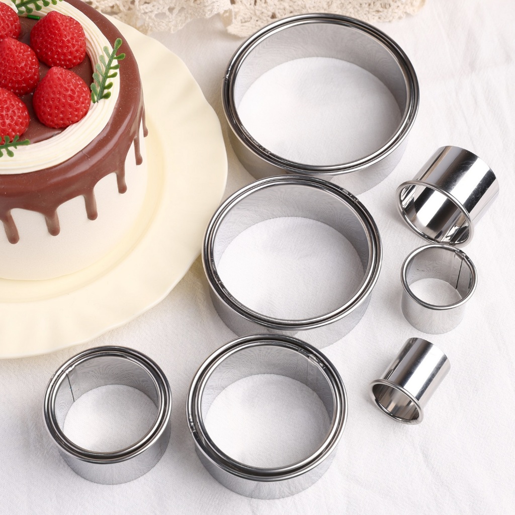 11 ชิ้น/เซ็ตสแตนเลสเครื่องตัดกลมคุกกี้ Moulds เครื่องตัดบิสกิตวงกลม DIY มูสเค้กขนมเบเกอรี่ตกแต่งเครื่องมือ - รูปที่ 5