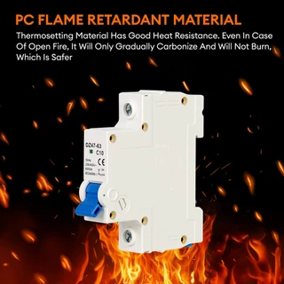 PowMr 10A -63A AC และ DC Circuit Breaker Miniature Safety Breaker สําหรับพลังงานแสงอาทิตย์สวิทช์ 1POLE Din Rail โลหะ Groove Flame-Retardant วัสดุ