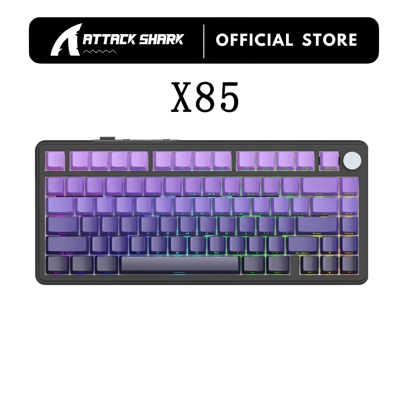 ATTACK SHARK X85 Wireless Gaming Mechanical Keyboard TKL 82 Keys Bluetooth 5.0/2.4GHz/Wired RGB Hot 