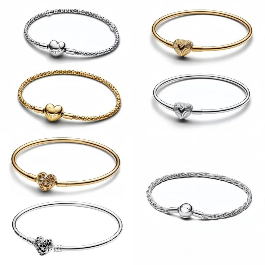 สร้อยข้อมือเงิน Sterling Silver 925 แบบหัวใจ สำหรับผู้หญิง ดีไซน์เรียบง่าย ทันสมัย พร้อมให้ออกแบบเองได้