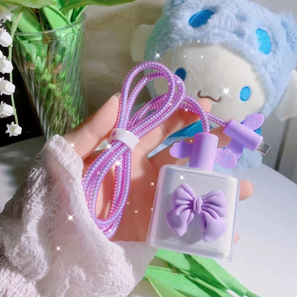 สําหรับVIVO V29 V27 80W/V70 90Wน่ารักการ์ตูนCharger ProtectorสําหรับSuperfood Charger V50 V60 5g V90