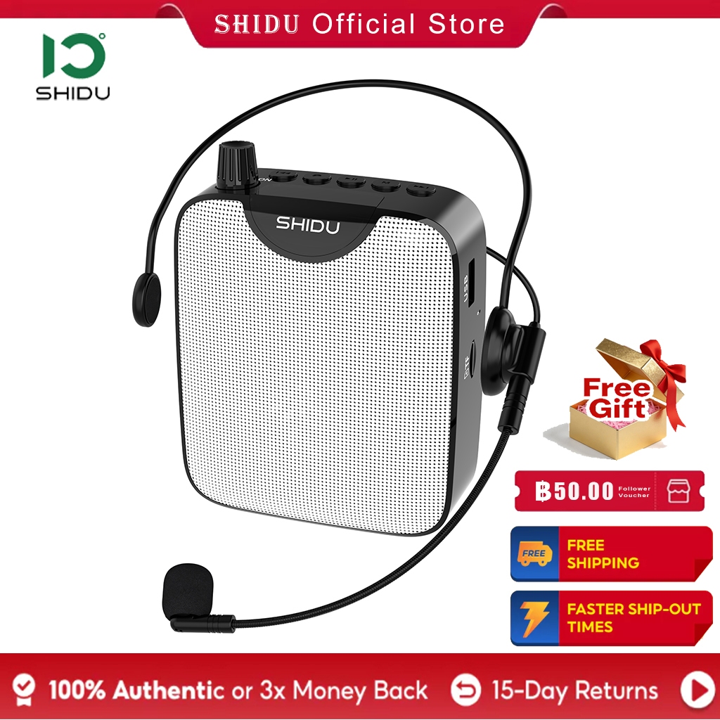 SHIDU 30W ไร้สายไมค์ช่วยสอน M500 มัคคุเทศก์ โทรโข่งไมค์สอน ลําโพงช่วยสอนไมค์สอน