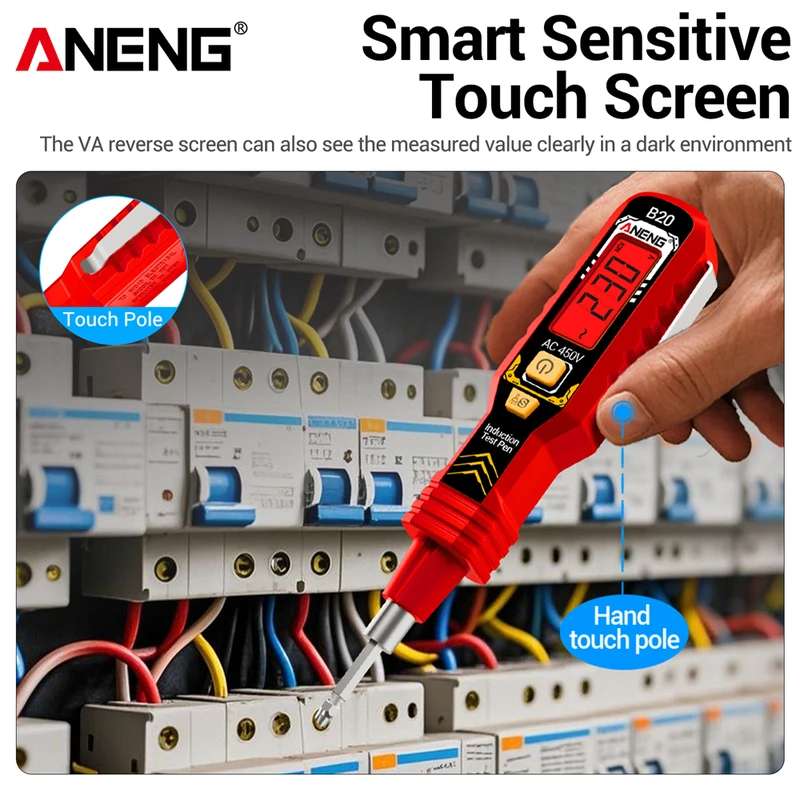 ANENG B20 ฉนวนเครื่องทดสอบแรงดันไฟฟ้าปากกาไขควงสองหัว Dual-ใช้ Slotted Cross สกรูไดร์เวอร์ซ่อมเมตรมื