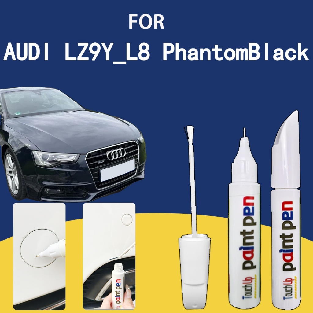 สําหรับ AUDI LZ9Y_L8 ปากกาขูด PhantomBlack พร้อมการซ่อมแซมรอยขีดข่วนและโซลูชันสีแบบสัมผัส