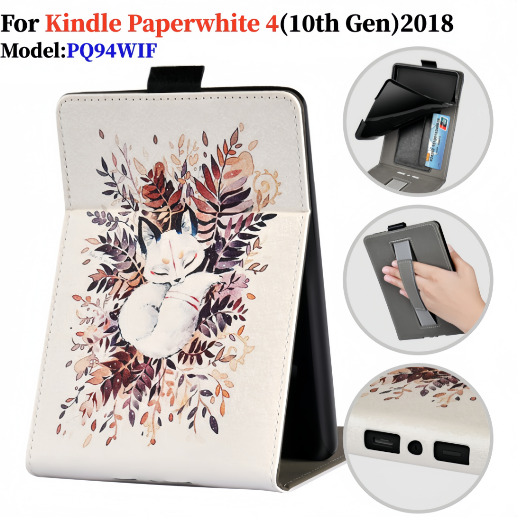 สําหรับ Kindle PaperWhite 10th 6.0 หนังฝาครอบ PaperWhite 4 PQ94WIF มือถือพร้อมช่องใส่การ์ดแม่เหล็กสม
